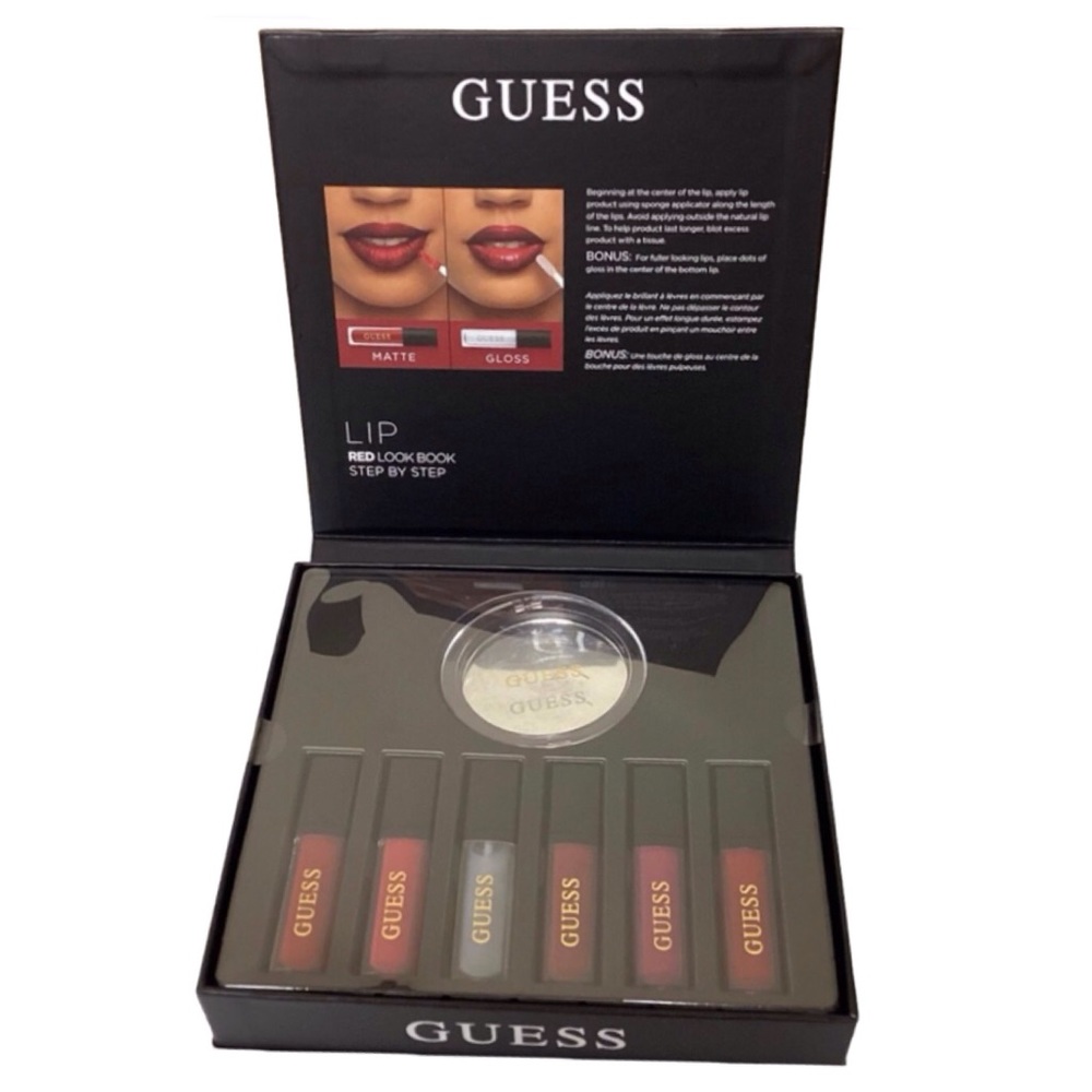 Guess 7pc. Lip Red Look Book Set (NWT)